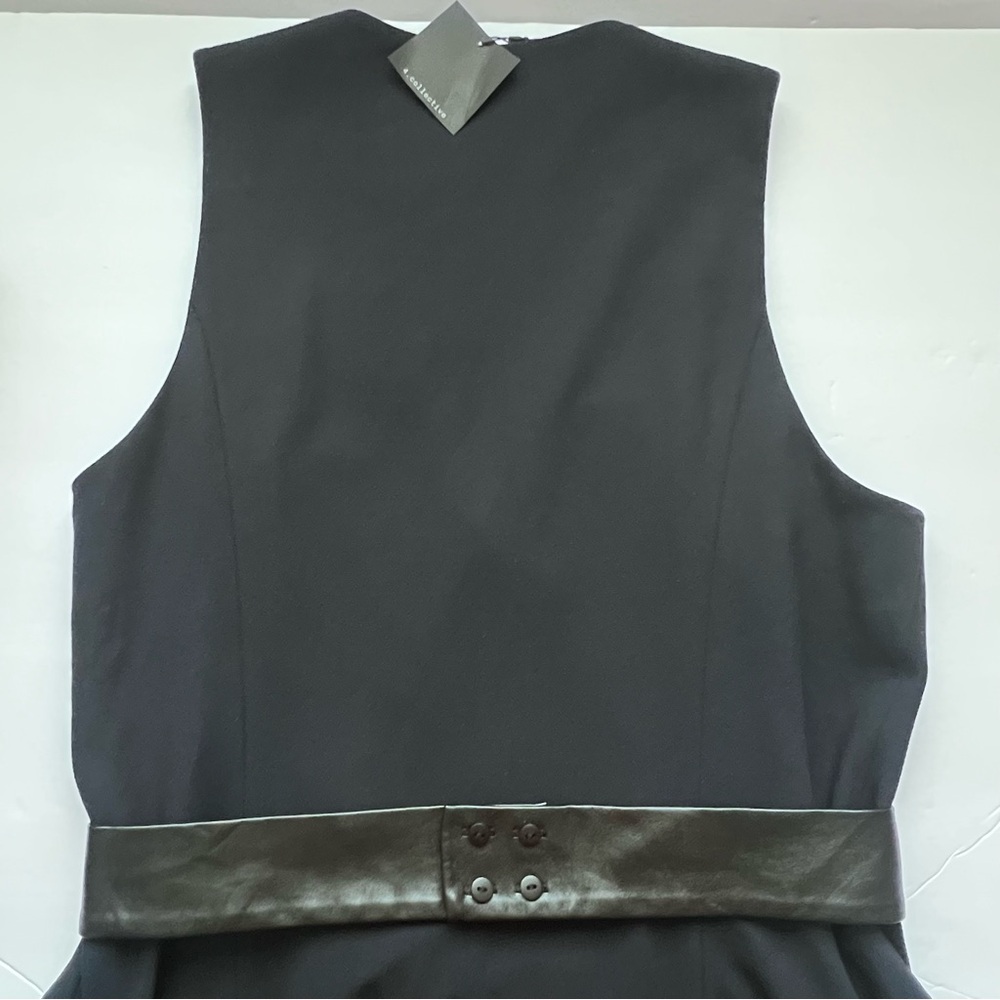 NWT 4. collective Wrap* Dress Navy SZ 10 Minimalist Office Intern Sleeveless - Picture 6 of 13